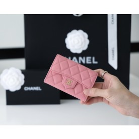 [샤넬] 캐비어 반지갑