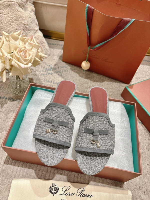 [로로피아나] 스웨이드 슬리퍼